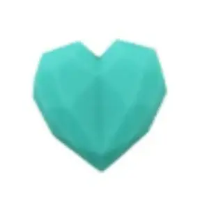 Molde Silicona De Corazón Geométrico