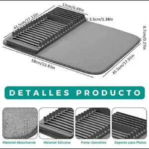 Tapete absorvente para escurridor loza