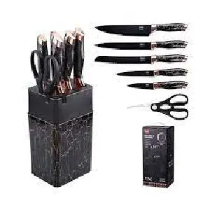 set de cuchillo 7 piezas negro