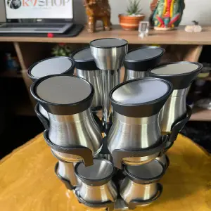 Condimentero Especiero Giratorio x12: ¡Organiza tu cocina con estilo! - Condimentero Especiero Giratorio x12