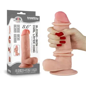Dildo realista con capa deslizante: Experimenta el placer definitivo - Dildo realista capa deslizante