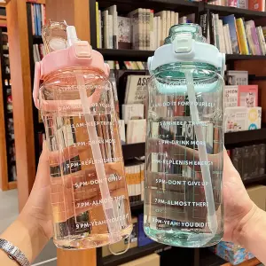 Botella Termo Motivacional JG010 2L: ¡Manténte Hidratado y Motivado Todo el Día! - Botella Termo Motivacional JG010 2L