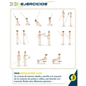 Cuerda Adaptación Biceps Triceps Espalda