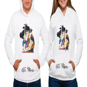 Buzos ,Hoodies Parejas Goku Y Milk
