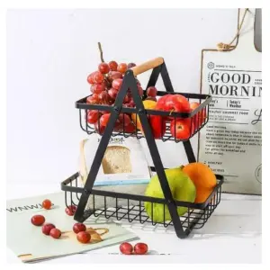 Organizador Cesta De Frutas De 2 Niveles