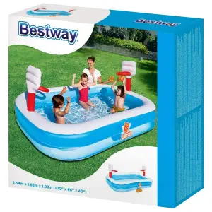 PISCINA RECTANGULAR INFLABLE BASQU54122