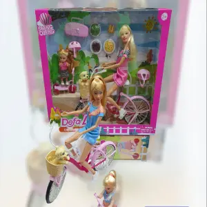muñeca tipo barbie bicicleta