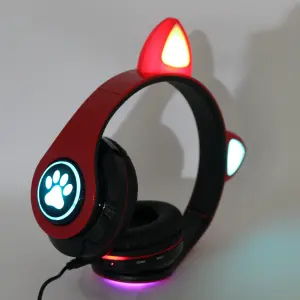 Diadema inalámbrica con orejas y luz