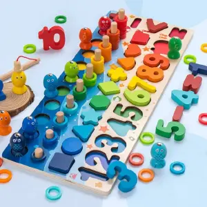 Juguete de pesca montessori figuras