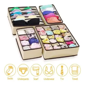 Set Organizador De Ropa Interior Cajones