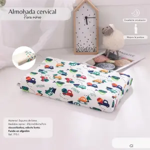 ALMOHADA VERTICAL MEMORY FOAM PARA NIÑOS