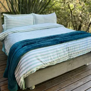 Funda Duvet Estampado Franjas Verde Dob