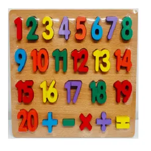 Abecedario Números Encajables En Madera