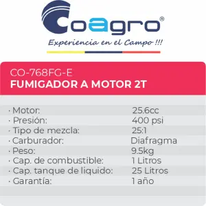 FUMIGADORA COAGRO 25 LT: La Solución Definitiva para tus Necesidades de Fumigación - FUMIGADORA COAGRO 25 LT