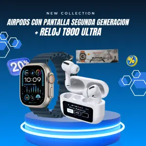 AIRPODS CON PANTAL 2G+SMART WATCH T800 U