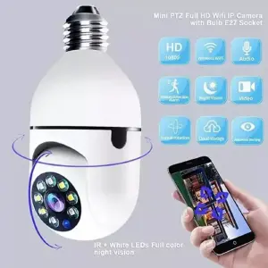 Camara Bombillo Seguridad Espía 360°WIFI