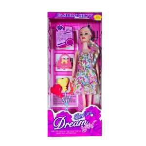 Muñeca Vestido Elegante Globos Corazon