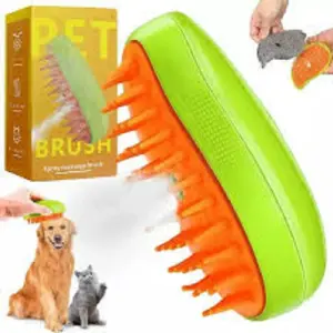 cepillo  vapor para mascotas masajeador