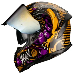 CASCO FORCE SHEN LONG NEGRO DORADO  MAT