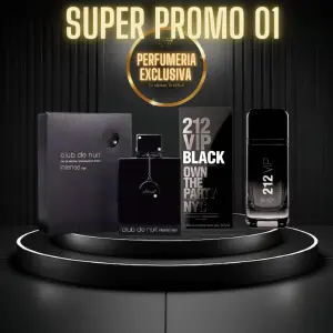 Club de nuit + 212 Vip Black+perfumero