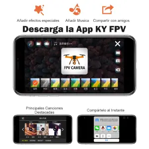 DRONE PLEGABLE CÁMARA WIFI 2.4G FPV S60