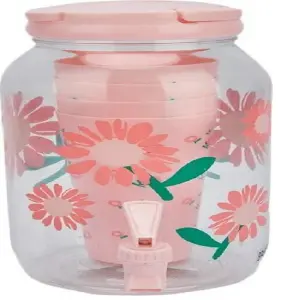Jarra Dispensadora De Bebidas Con Vasos