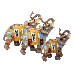 Elefante Gris Persa X 3 Decoración