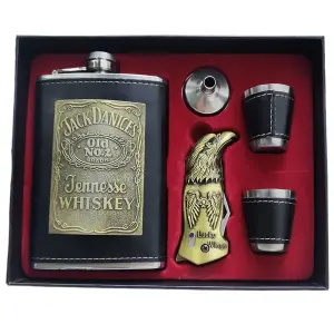 Licorera Wizquera 9oz Inox. 2 Copas +nav