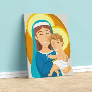 VIRGEN NIÑOS LIENZO 04