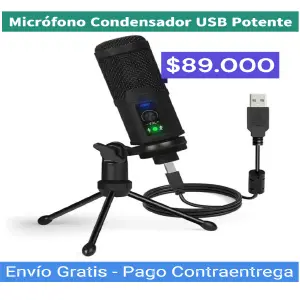 MICRÓFONO CONDENSADOR USB TRIPODE BM-65