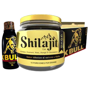 Shilajit Gold + XBull Jarab120mL y 5Tabl