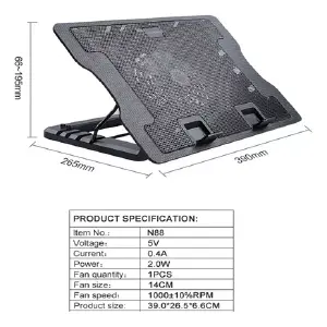 Base Refrigerante Reclinable 1 Ventilad