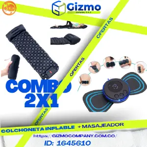Combo Colchoneta Inflable + Masajeador 8