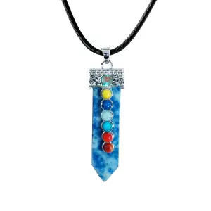 Collar Cuarzo Sodalita Siete 7 Chakras