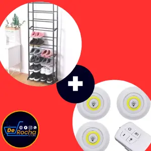 combo luces x3+zapatero 10 niveles