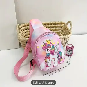 BOLSO CRUZADO UNICORNIO  NIÑAS  MAS OBSE