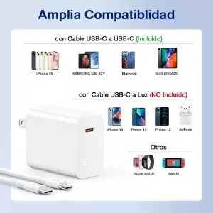 Cargador Tipo C 30w Super Carga Rápida
