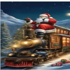 forro puerta papa noel ferrocarril navid
