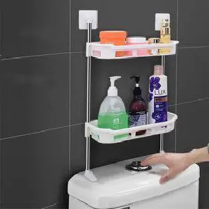 Bandeja organizadora de baño de 2 nivele