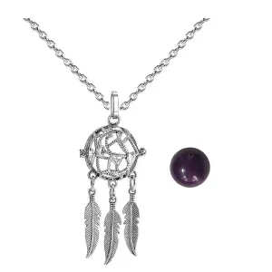 Collar Llamador De Angel Corazon Tejido