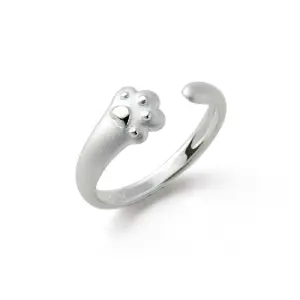 Anillo Huella De Gato Ajustable Femenino