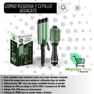 COMBO CEPIILLO Y RIZADORA DE AGUACATE