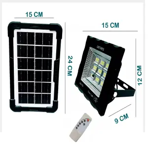 REFLECTOR CON PANEL SOLAR 50W Y CONTROL: Ilumina tu espacio con energía limpia - REFLECTOR CON PANEL SOLAR 50W Y CONTROL
