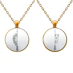 Collar Leon Leona Pareja Amor Detalle