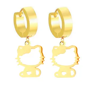 Aretes Candonga Hello Kitty Acero Inoxid