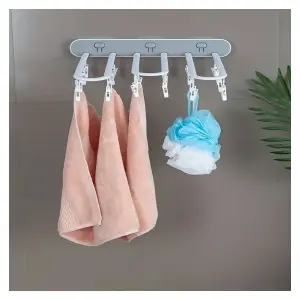 Tendedero Percha Gancho Ropa Toalla Gris
