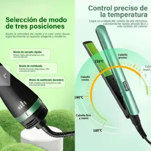 Combo Plancha+Cepillo Secador Aguacate