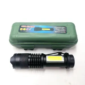 Linterna Led Recargable Usb Táctica