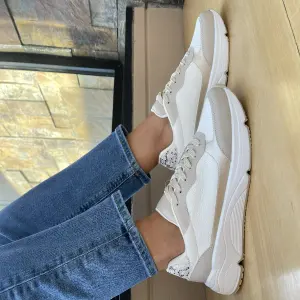 Tenis Casual London Beige De Mujer