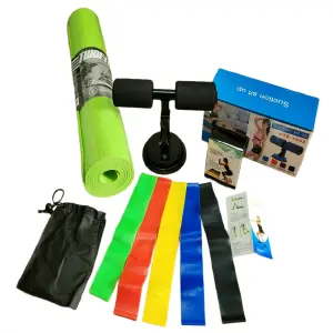 Tapete yoga + soporte abdominal + bandas